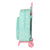 Mochila Escolar con Ruedas Benetton World Menta (30 x 46 x 14 cm)