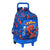 Mochila Escolar con Ruedas Spiderman Great power Rojo Azul (33 x 45 x 22 cm)