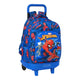 Mochila Escolar con Ruedas Spiderman Great power Rojo Azul (33 x 45 x 22 cm)