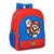 Mochila Escolar Super Mario Rojo Azul (32 x 38 x 12 cm)