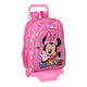 Mochila Escolar con Ruedas Minnie Mouse Lucky Rosa (33 x 42 x 14 cm)