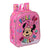 Mochila Escolar Minnie Mouse Lucky Rosa (22 x 27 x 10 cm)