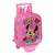 Mochila Escolar con Ruedas Minnie Mouse Lucky Rosa (22 x 28 x 10 cm)