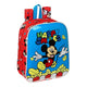 Mochila Escolar Mickey Mouse Clubhouse Happy smiles Rojo Azul (22 x 27 x 10 cm)