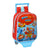 Mochila Escolar con Ruedas SuperThings Kazoom kids Rojo Azul claro (22 x 28 x 10 cm)