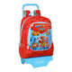 Mochila Escolar con Ruedas SuperThings Kazoom Kids Rojo Azul claro (32 x 42 x 14 cm)