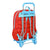 Mochila Escolar con Ruedas SuperThings Kazoom Kids Rojo Azul claro (32 x 42 x 14 cm)