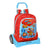 Mochila Escolar con Ruedas SuperThings Kazoom Kids Rojo Azul claro (32 x 42 x 14 cm)