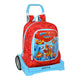 Mochila Escolar con Ruedas SuperThings Kazoom Kids Rojo Azul claro (32 x 42 x 14 cm)