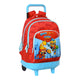 Mochila Escolar con Ruedas SuperThings Kazoom kids Rojo Azul claro (33 x 45 x 22 cm)