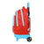 Mochila Escolar con Ruedas SuperThings Kazoom kids Rojo Azul claro (33 x 45 x 22 cm)