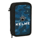 Plumier Doble Kelme Break Negro Azul marino (12.5 x 19.5 x 4 cm) (28 piezas)