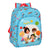 Mochila Escolar Cleo & Cuquin Good night Azul (26 x 34 x 11 cm)