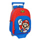 Mochila Escolar con Ruedas Super Mario Rojo Azul (28 x 34 x 10 cm)