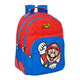 Mochila Escolar Super Mario Rojo Azul (32 x 42 x 15 cm)