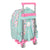 Mochila Escolar con Ruedas Peppa Pig Cosy corner Azul claro (26 x 34 x 11 cm)