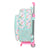 Mochila Escolar con Ruedas Peppa Pig Cosy corner Azul claro (26 x 34 x 11 cm)