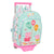 Mochila Escolar con Ruedas Peppa Pig Cosy corner Azul claro (26 x 34 x 11 cm)