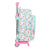 Mochila Escolar con Ruedas Peppa Pig Cosy corner Azul claro (26 x 34 x 11 cm)