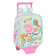 Mochila Escolar con Ruedas Peppa Pig Cosy corner Azul claro (22 x 28 x 10 cm)