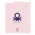 Carpeta de anillas Benetton Vichy Rosa A4 (26.5 x 33 x 4 cm)