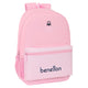 Mochila Escolar Benetton Vichy Rosa (30 x 46 x 14 cm)