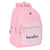 Mochila Escolar Benetton Vichy Rosa (32 x 42 x 15 cm)