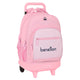 Mochila Escolar con Ruedas Benetton Vichy Rosa (33 x 45 x 22 cm)