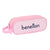 Estuche Escolar Benetton Vichy Rosa (21 x 8 x 6 cm)