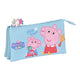 Estuche Escolar Peppa Pig Baby Azul claro (22 x 12 x 3 cm)