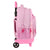 Mochila Escolar con Ruedas Na!Na!Na! Surprise Sparkles Rosa (33 x 45 x 22 cm)