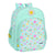 Mochila Escolar Smiley Summer fun Turquesa (32 x 38 x 12 cm)