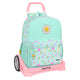 Mochila Escolar con Ruedas Smiley Summer fun Turquesa (32 x 43 x 14 cm)