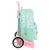 Mochila Escolar con Ruedas Smiley Summer fun Turquesa (32 x 43 x 14 cm)