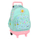 Mochila Escolar con Ruedas Smiley Summer fun Turquesa (33 x 45 x 22 cm)