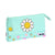 Estuche Escolar Smiley Summer fun Turquesa (22 x 12 x 3 cm)