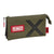 Estuche Escolar Munich Class Negro Verde militar (22 x 12 x 3 cm)