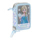 Plumier Triple Frozen Memories Azul Blanco (36 Piezas)