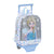 Mochila Escolar con Ruedas Frozen Memories Plateado Azul Blanco (22 x 28 x 10 cm)