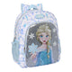 Mochila Escolar Frozen Memories Plateado Azul Blanco (32 x 38 x 12 cm)