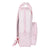 Mochila Escolar Safta Flor Rosa Blanco (20 x 28 x 8 cm)