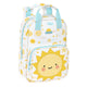 Mochila Escolar Safta Solete Blanco Amarillo (20 x 28 x 8 cm)