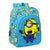 Mochila Escolar Minions Minionstatic Azul (26 x 34 x 11 cm)