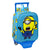 Mochila Escolar con Ruedas Minions Minionstatic Azul (22 x 28 x 10 cm)