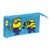 Estuche Escolar Minions Minionstatic Azul (22 x 12 x 3 cm)