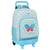 Mochila Escolar con Ruedas BlackFit8 Keep Growing Azul claro (33 x 45 x 22 cm)