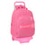 Mochila Escolar con Ruedas BlackFit8 Glow up Rosa (32 x 42 x 15 cm)