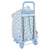 Mochila Escolar con Ruedas Moos Lovely Azul claro (32 x 42 x 15 cm)