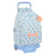 Mochila Escolar con Ruedas Moos Lovely Azul claro (32 x 42 x 15 cm)