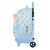 Mochila Escolar con Ruedas Moos Lovely Azul claro (33 x 45 x 22 cm)